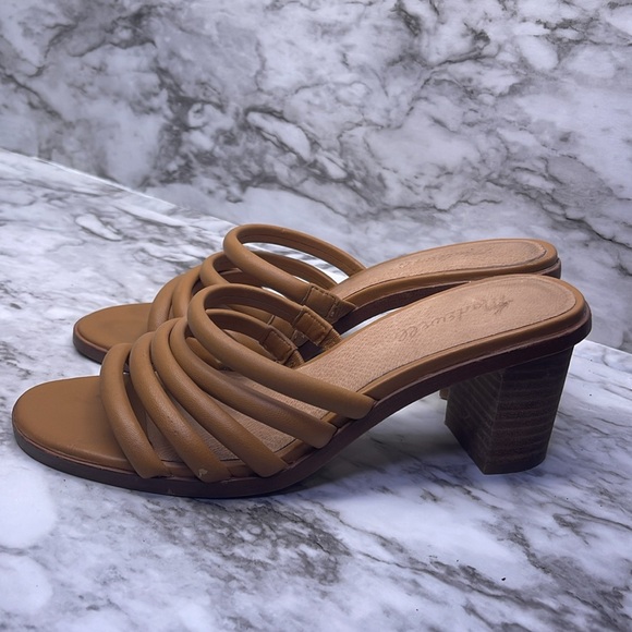 Women’s Madewell Addie High Heeled  Mule Desert Camel Leather Size 7.5 - Picture 7 of 16